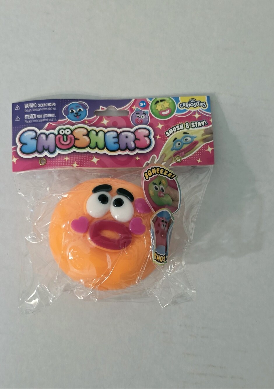 ORB Curiosities Smushers Pink Squishy Smush & Stay NEW HTF Sensory Fidget Toy